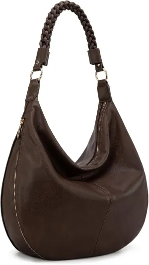 Montana West Large Hobo Bags for Women Slouchy Shoulder Purse Handbag with Zipper and Woven Handle