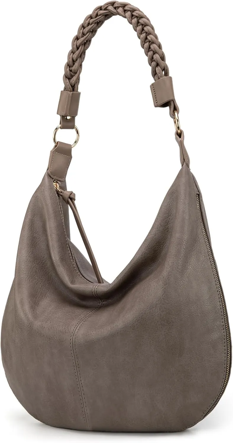 Montana West Large Hobo Bags for Women Slouchy Shoulder Purse Handbag with Zipper and Woven Handle