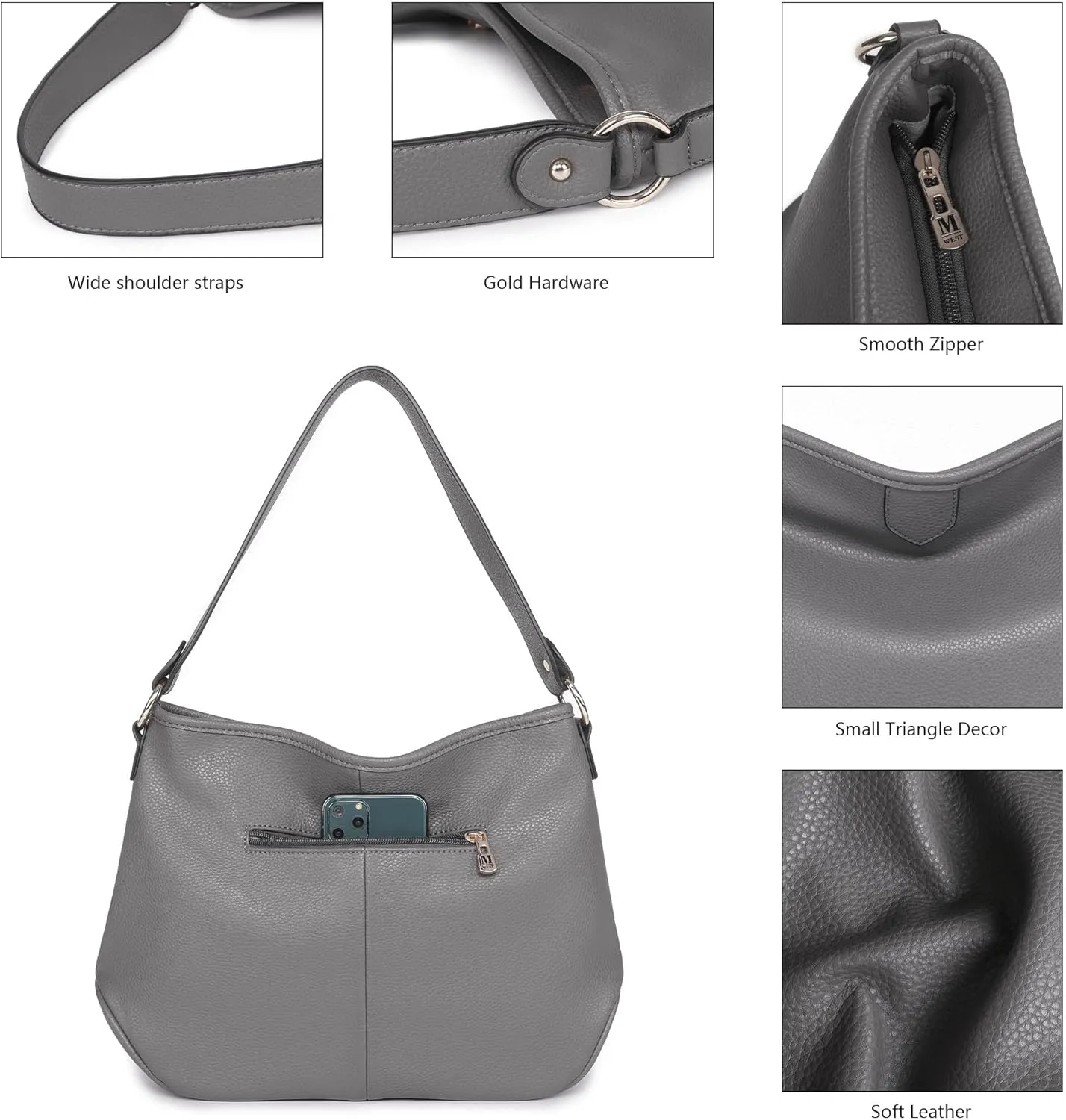 Montana West Medium Hobo Bags for Women Purses and Handbags Classic Top Handle Shoulder Satchel Bags
