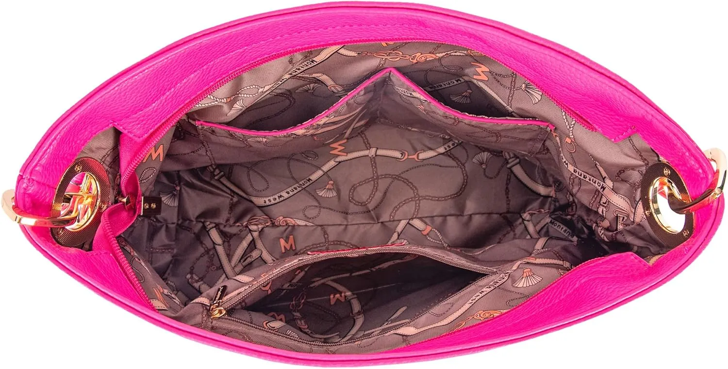 Montana West Medium Hobo Bags for Women Top Handle Satchel Shoulder Purse Bucket Handbag