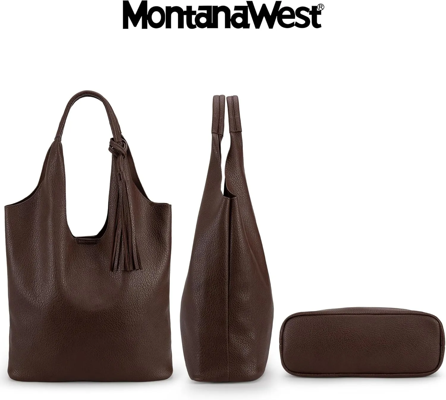 Montana West Slouchy Hobo Bags for Women Soft Designer Shoulder Purses Ladies Top Handle Handbag