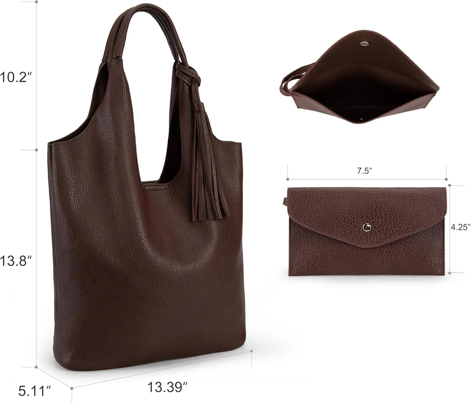 Montana West Slouchy Hobo Bags for Women Soft Designer Shoulder Purses Ladies Top Handle Handbag
