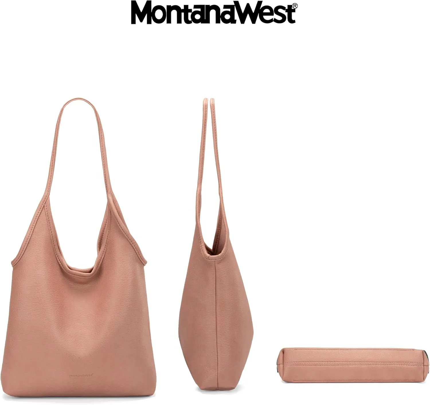Montana West Slouchy Hobo Bags for Women Soft Designer Shoulder Purses Ladies Top Handle Handbag