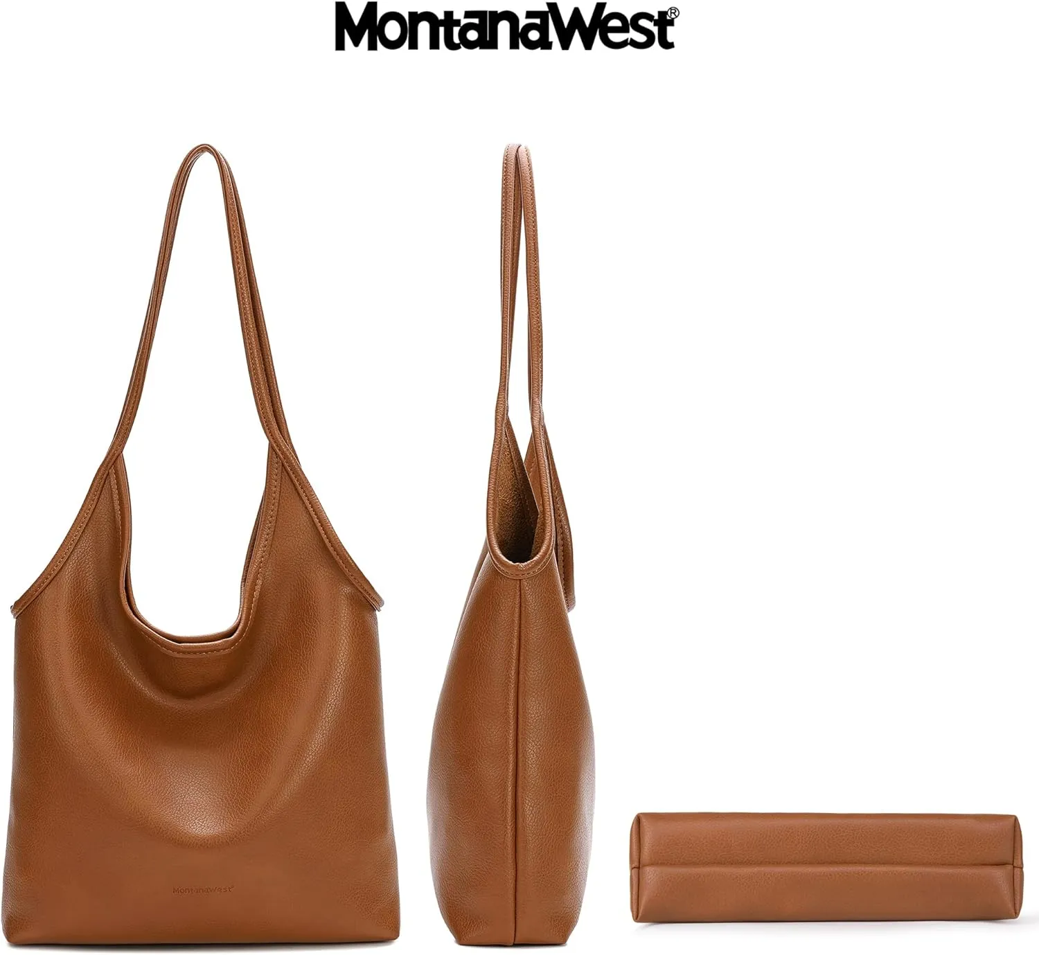 Montana West Slouchy Hobo Bags for Women Soft Designer Shoulder Purses Ladies Top Handle Handbag