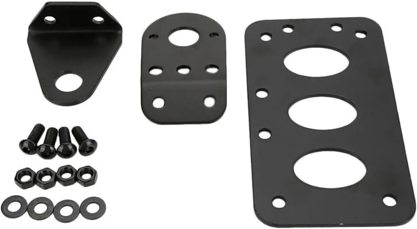Motorcycle Black License Plate Holder CNC Frame Taillight Bracket，Compatible with Harley Davidson Dyna Sportster XL 1200 883 22MM