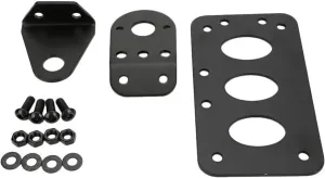 Motorcycle Black License Plate Holder CNC Frame Taillight Bracket，Compatible with Harley Davidson Dyna Sportster XL 1200 883 22MM