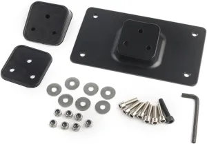 Motorcycle Laydown Tilt License Plate Kit Frame Mount Compatible with Harley Big Twins Sportster Dyna Softail Motorbike Parts(Black)