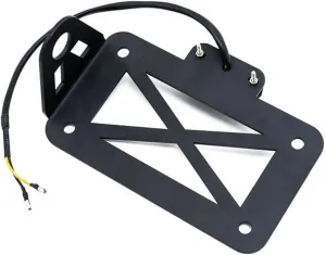 Motorcycle Rear License Plate Holder Bracket with Led Light Compatible with Harley Chopper Bobber