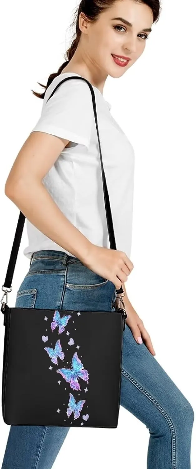 Mumeson Leather Handbags for Womens Bucket Shoulder Bag Hobo Tote Purse Large Designer Satchel Handbag with Adjustable Strap