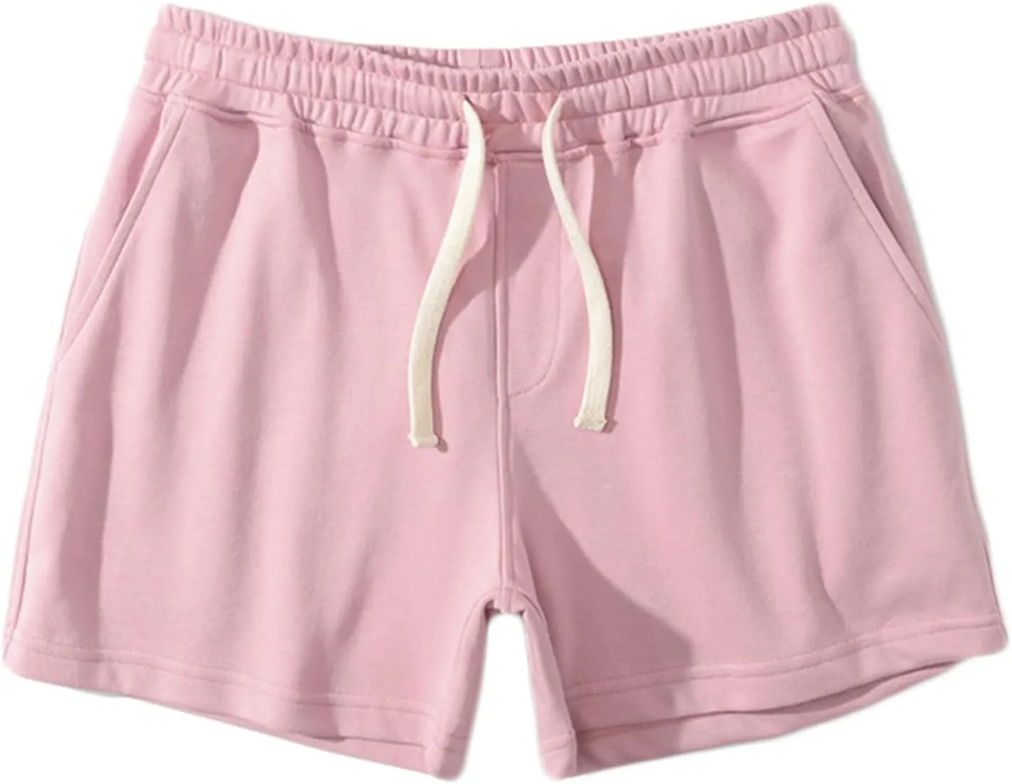 Muscularfit Mens Workout Shorts Summer Causal Elastic Waist Drawstring Cotton Shorts Loose Fit Athletic Gym Jogging Shorts