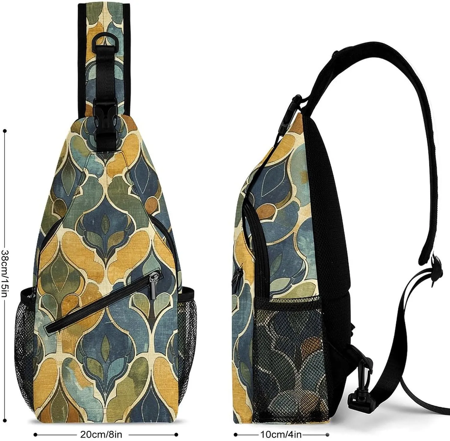 Mustard Yellow And Brown Sling Bag Crossbody Bags Cross Body Bag Fanny Packs Chest Bags Sling Purses for Travel