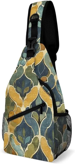 Mustard Yellow And Brown Sling Bag Crossbody Bags Cross Body Bag Fanny Packs Chest Bags Sling Purses for Travel
