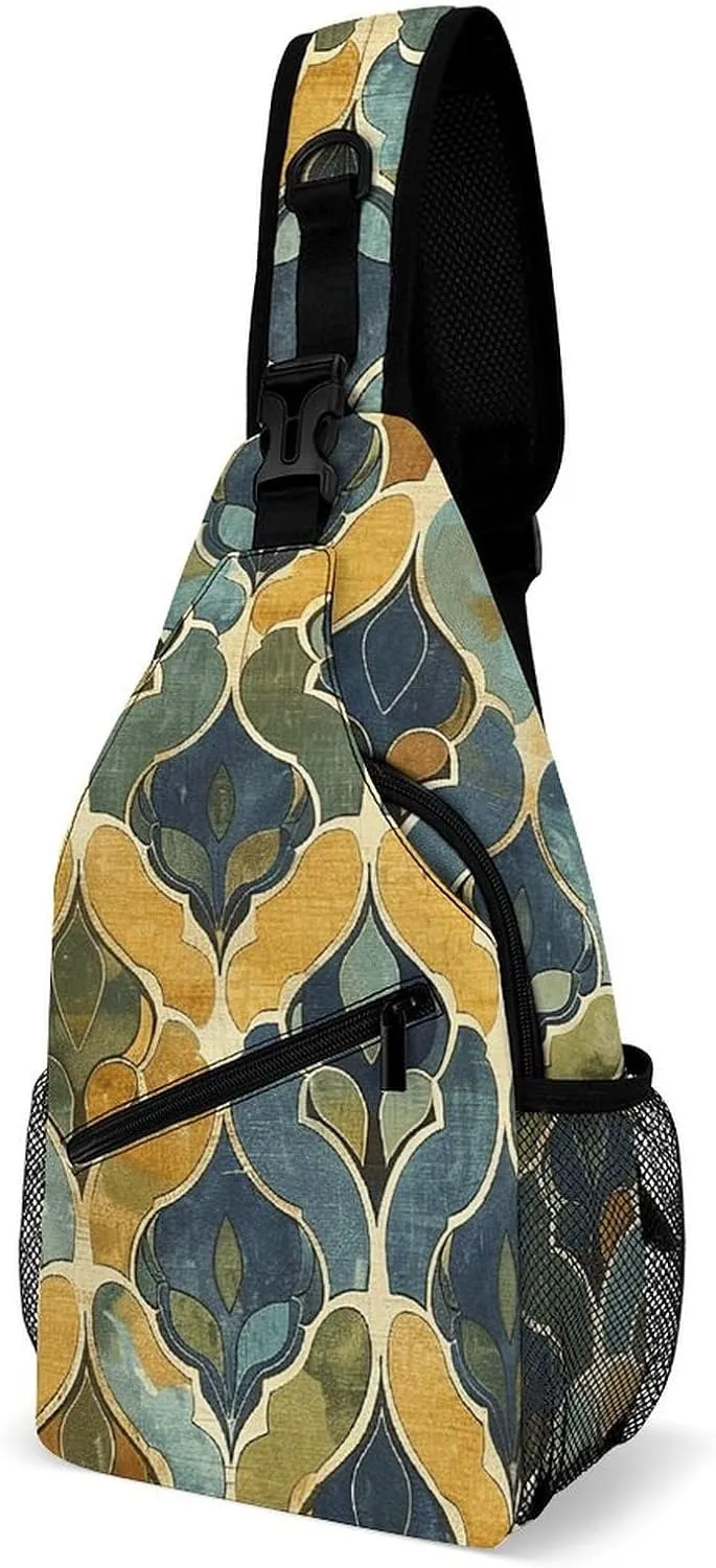 Mustard Yellow And Brown Sling Bag Crossbody Bags Cross Body Bag Fanny Packs Chest Bags Sling Purses for Travel