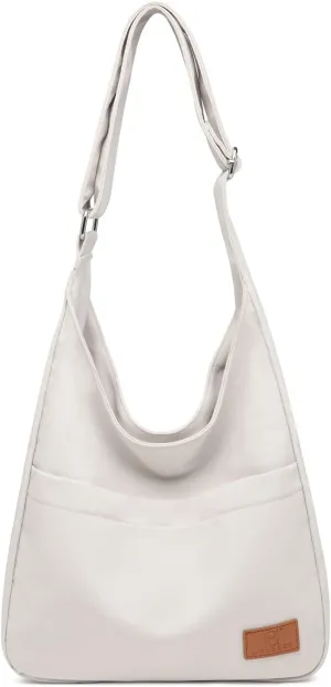 MYHOZEE Canvas Tote Bag, Large Hobo Bags for Women Aesthetic Shoulder Purses Cute Simple Crossbody Purse