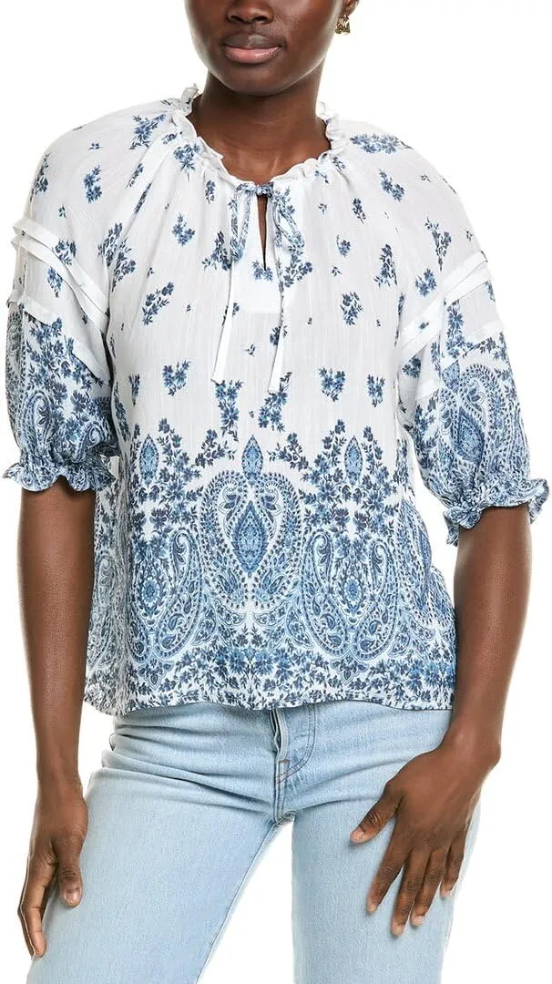 Nanette Nanette Lepore Womens Blouse, S, Blue