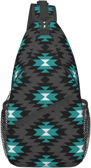 Native American Crossbody Sling Backpack Travel Hiking Daypack For Men Women Shoulder Bag For Climbing Cycling