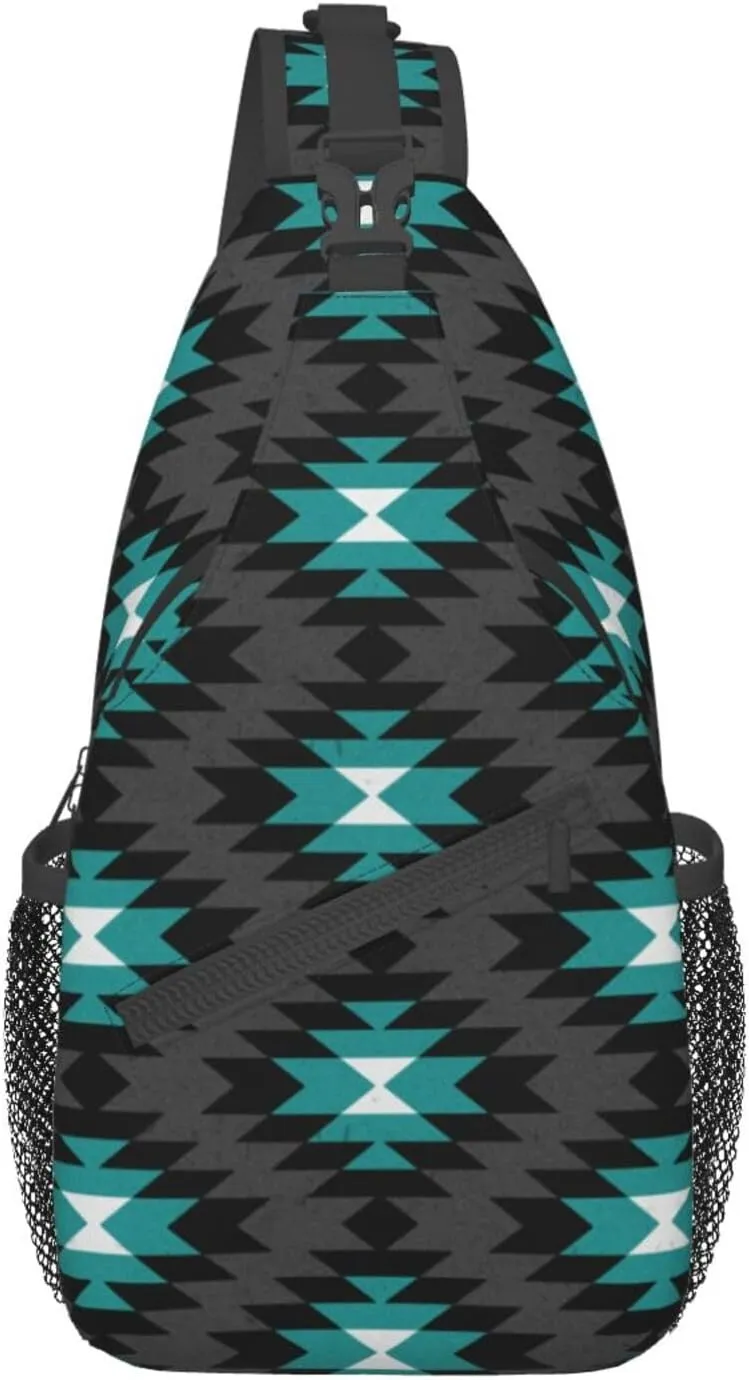 Native American Crossbody Sling Backpack Travel Hiking Daypack For Men Women Shoulder Bag For Climbing Cycling
