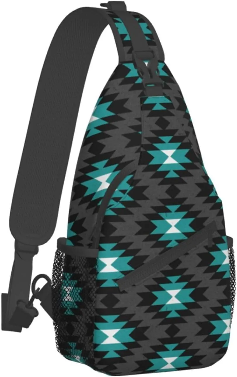 Native American Crossbody Sling Backpack Travel Hiking Daypack For Men Women Shoulder Bag For Climbing Cycling