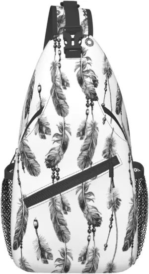 Native American Crossbody Sling Backpack Travel Hiking Daypack For Men Women Shoulder Bag For Climbing Cycling