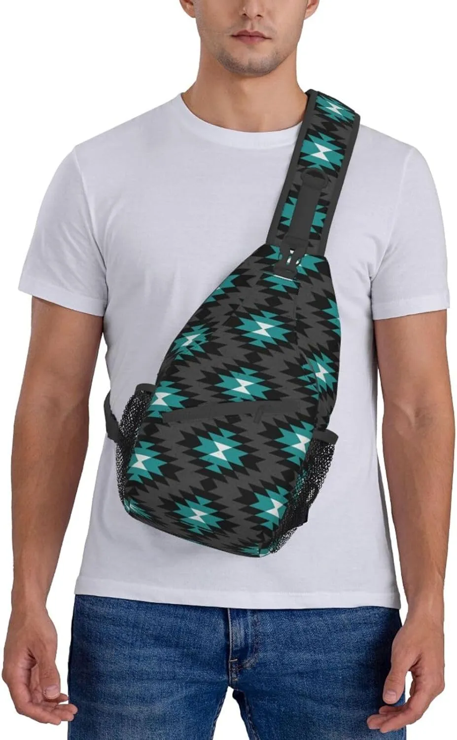 Native American Crossbody Sling Backpack Travel Hiking Daypack For Men Women Shoulder Bag For Climbing Cycling
