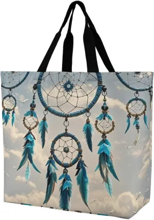 Native Dream Catcher Handbags Lightweight Travel Shoulder Bag Portable Cute Shopping Beach Market Bag for Men Women Hiking Yoga Gym Swimming Travel Holiday Gift