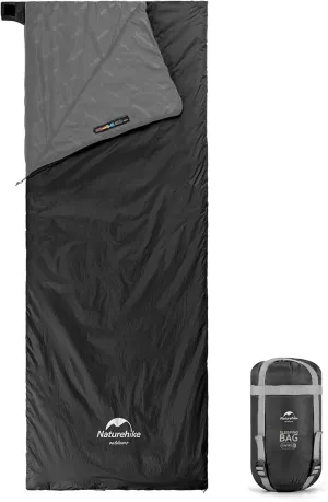 Naturehike Ultralight Sleeping Bag - Envelope Lightweight Portable, Waterproof, Comfort with Compression Sack - Great for 3 Season Traveling, Camping, Hiking