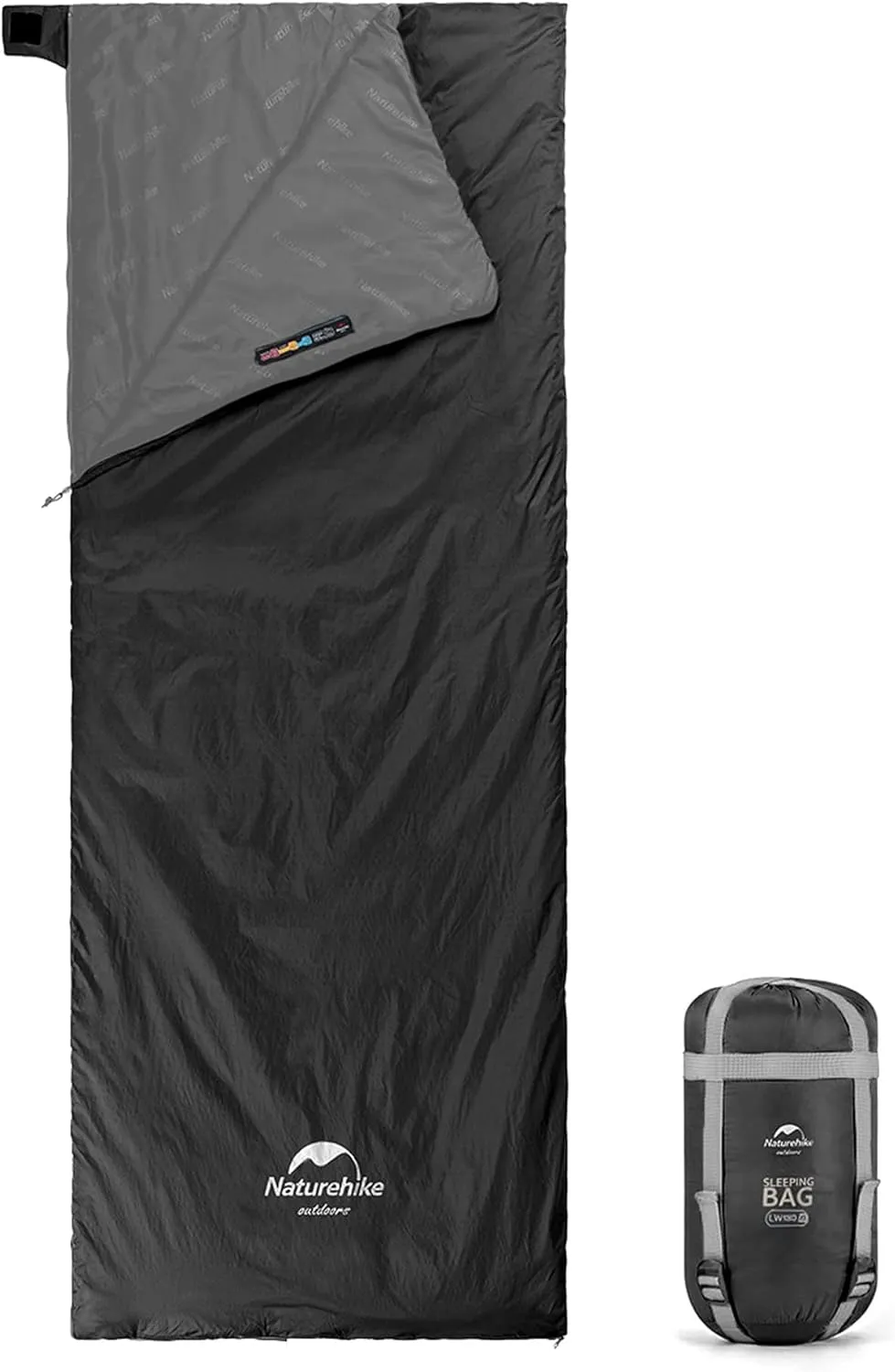 Naturehike Ultralight Sleeping Bag - Envelope Lightweight Portable, Waterproof, Comfort with Compression Sack - Great for 3 Season Traveling, Camping, Hiking
