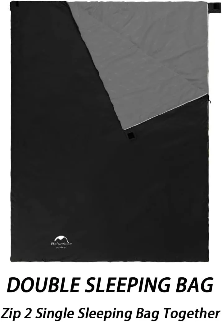Naturehike Ultralight Sleeping Bag - Envelope Lightweight Portable, Waterproof, Comfort with Compression Sack - Great for 3 Season Traveling, Camping, Hiking