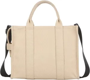 NCDUANSAN Large Canvas Tote Bag Simple one-Shoulder Shopping Bag Lady Letter Printing Commuter Fashion Messenger Handbag