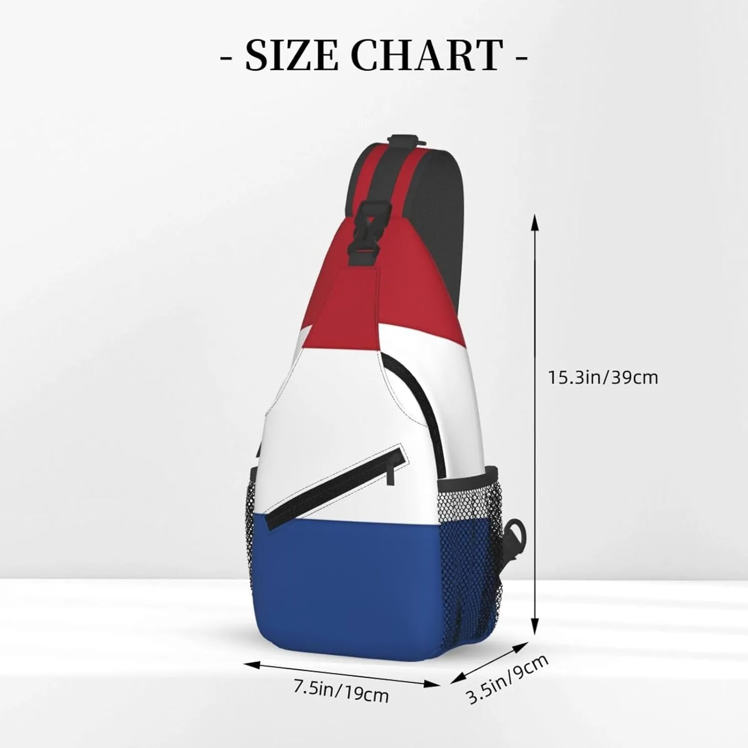 Netherlands Holland Flag Crossbody Bag Cross Chest Bag Adjustable Sling Backpack Sports Gym Shoulder Bags Travel Cycling Daypack Diagonally Casual Rucksack