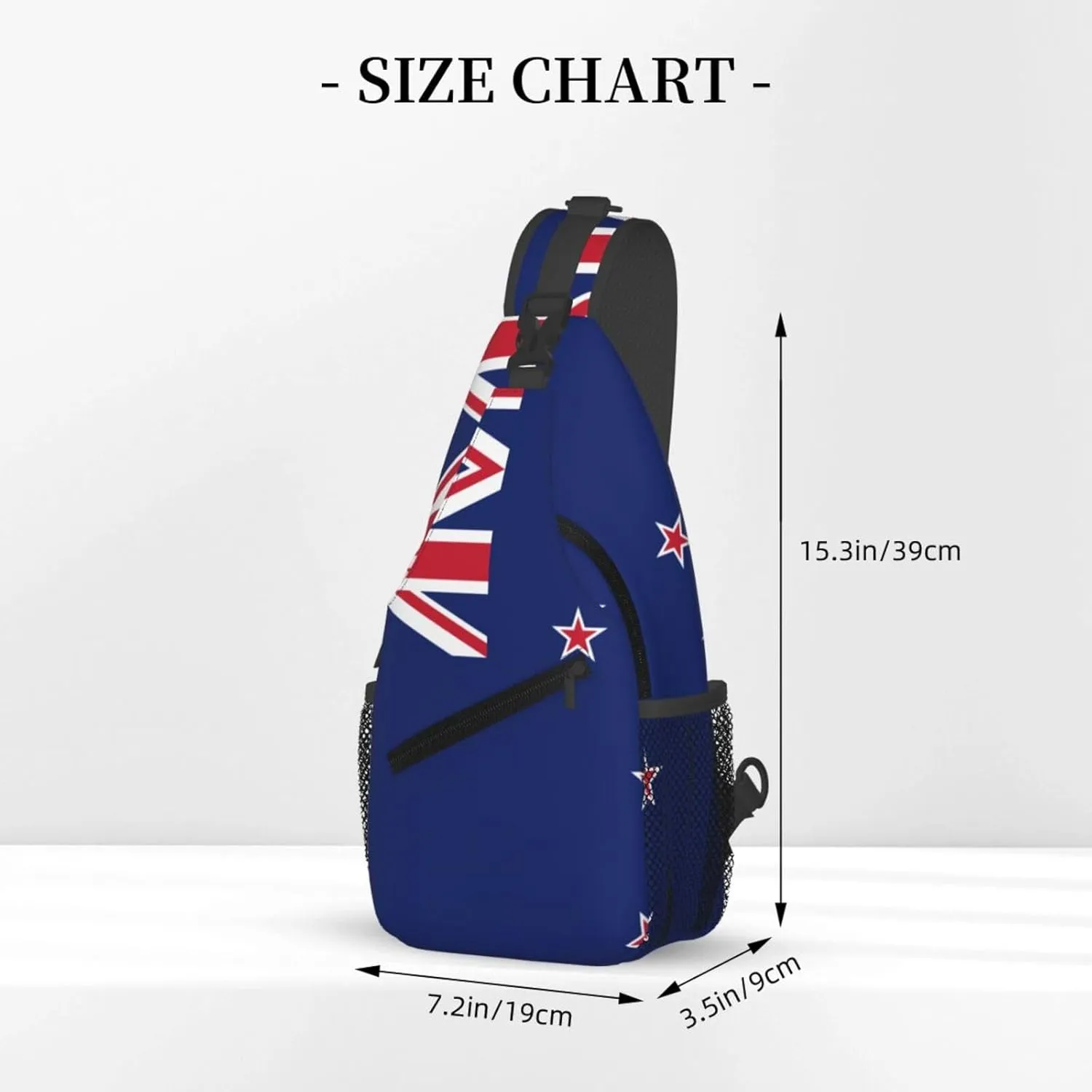 New Zealand Flag Print Lightweight Sling Small Shoulder Bag - Chic Cross Chest Bag With Adjustable Strap