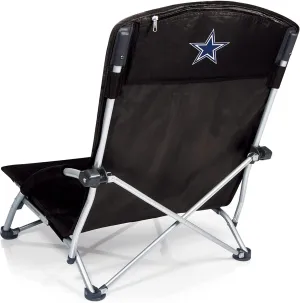 NFL Tranquility Beach Chair with Carry Bag, Low Beach Chair for Adults, Low Lawn Chair