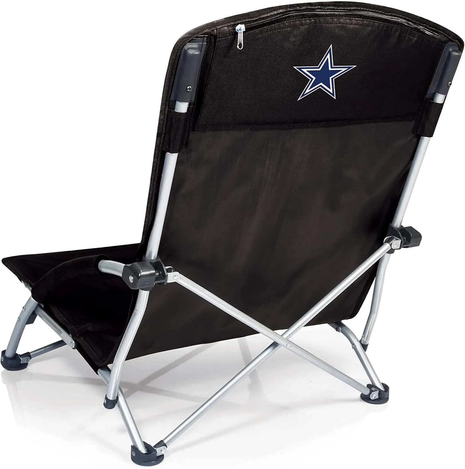 NFL Tranquility Beach Chair with Carry Bag, Low Beach Chair for Adults, Low Lawn Chair