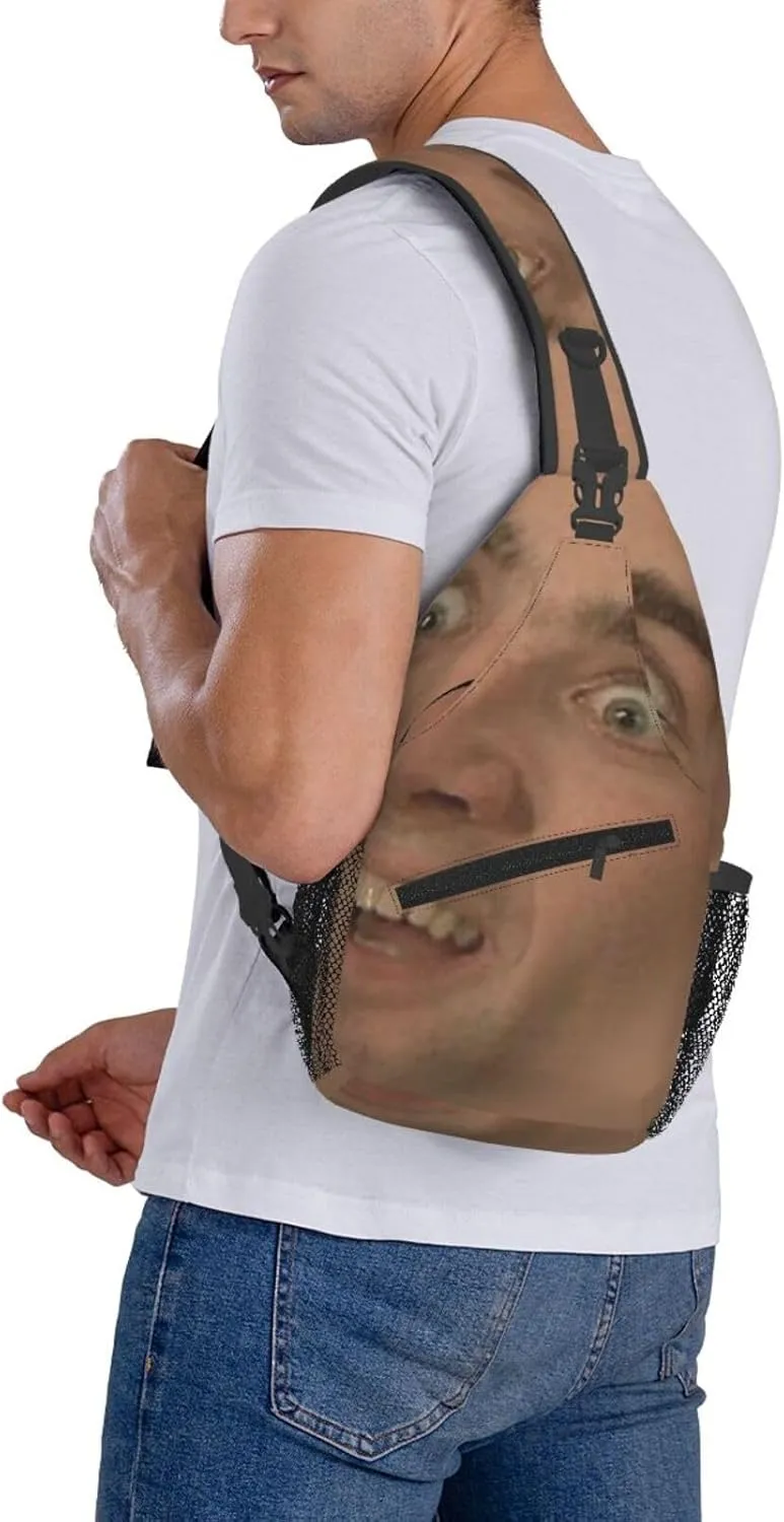 Nic-olas Cage Crossbody Bag Sling Shoulder Backpack, for Outdoor Travel,Sports,Camping,Hiking,Shoulder Bags