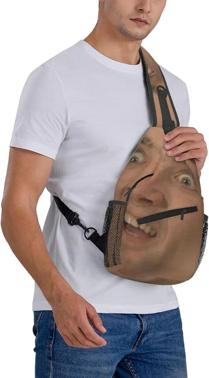 Nic-olas Cage Crossbody Bag Sling Shoulder Backpack, for Outdoor Travel,Sports,Camping,Hiking,Shoulder Bags