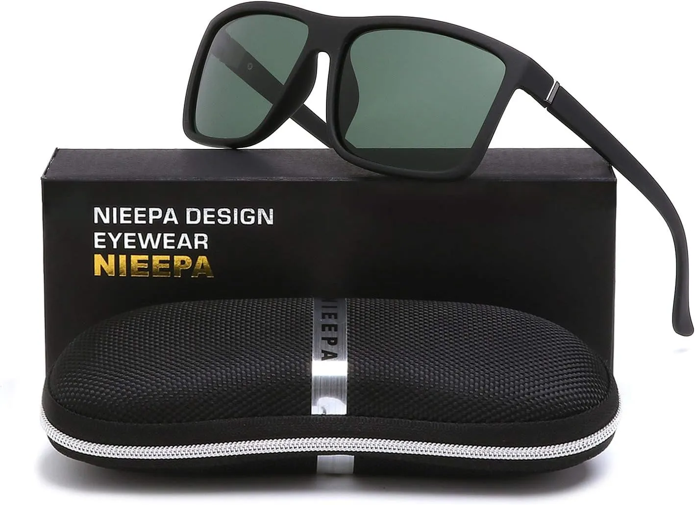 NIEEPA Men's Sports Polarized Sunglasses Square Frame Glasses NP1007