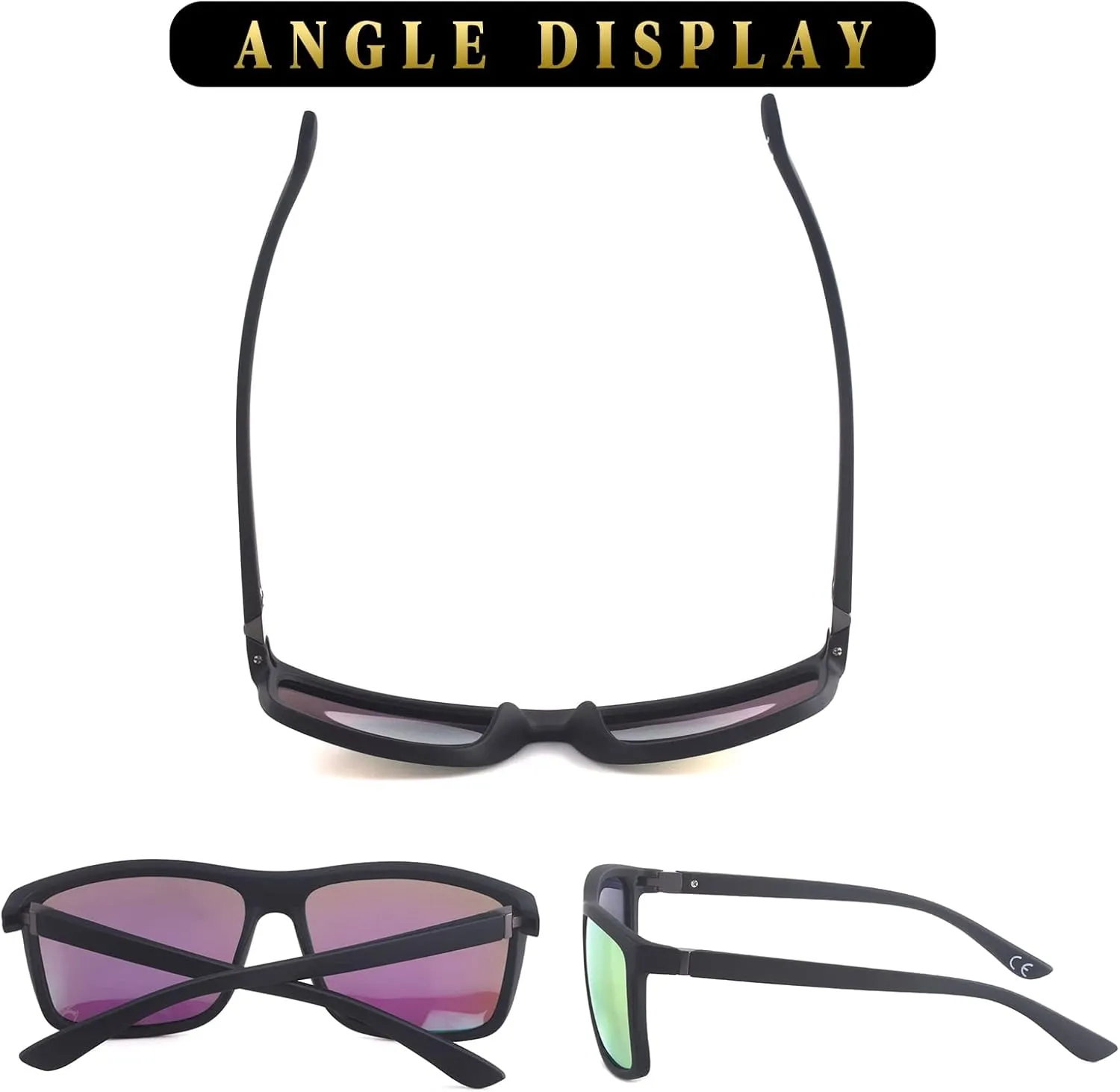 NIEEPA Men's Sports Polarized Sunglasses Square Frame Glasses NP1007