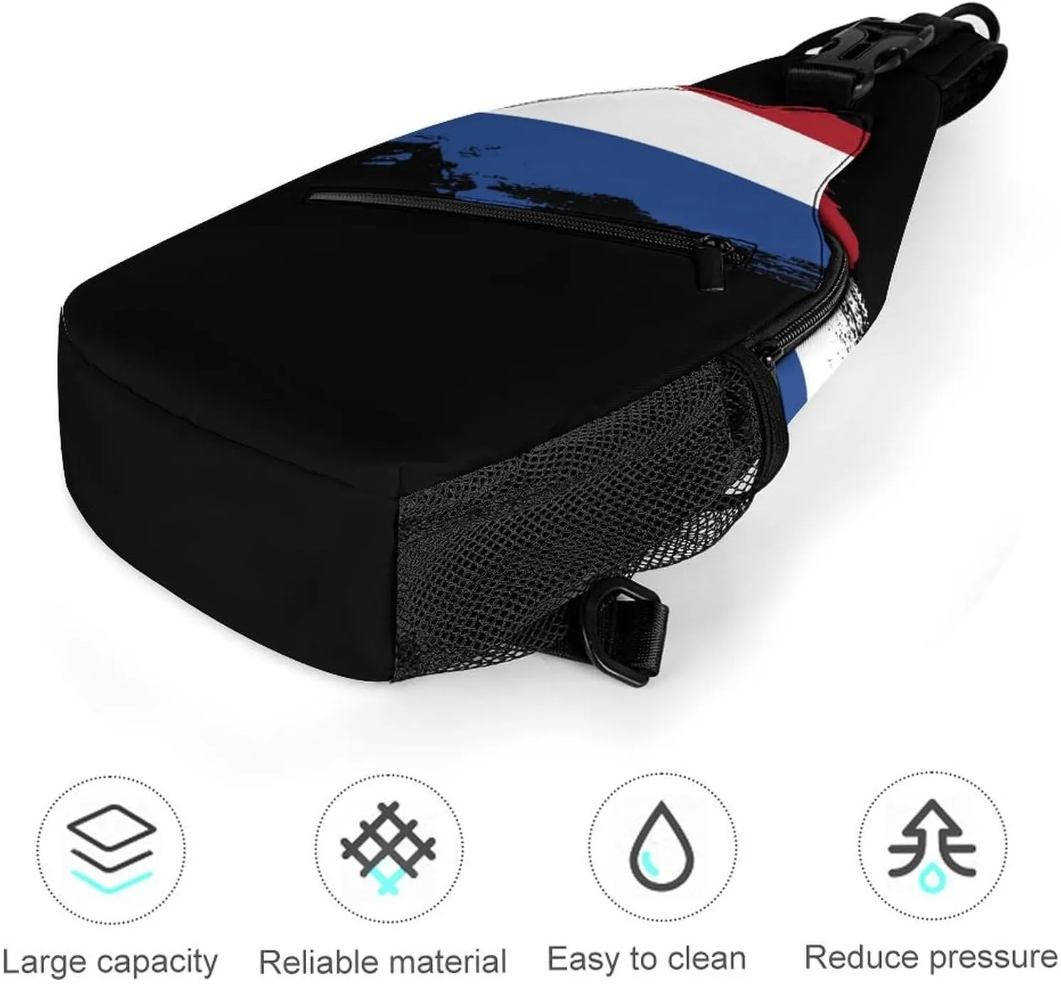 Nigeria Flag Brush Stroke Sling Bag Crossbody Chest Bag Shoulder Bag For Travel Hiking Cycling Camping