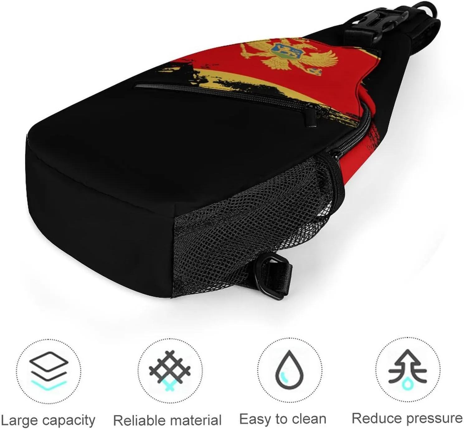 Nigeria Flag Brush Stroke Sling Bag Crossbody Chest Bag Shoulder Bag For Travel Hiking Cycling Camping