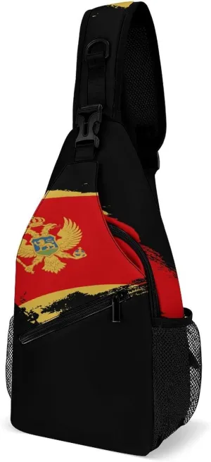 Nigeria Flag Brush Stroke Sling Bag Crossbody Chest Bag Shoulder Bag For Travel Hiking Cycling Camping