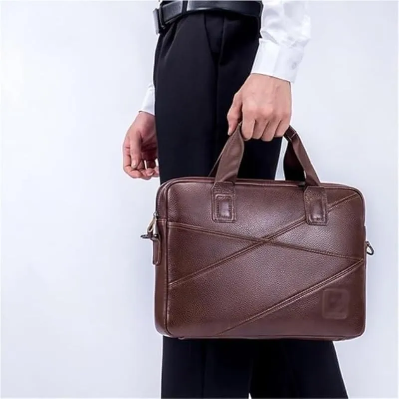 Nordic Men's Briefcase Business Handbag Shoulder Messenger Bag for Office Commute
