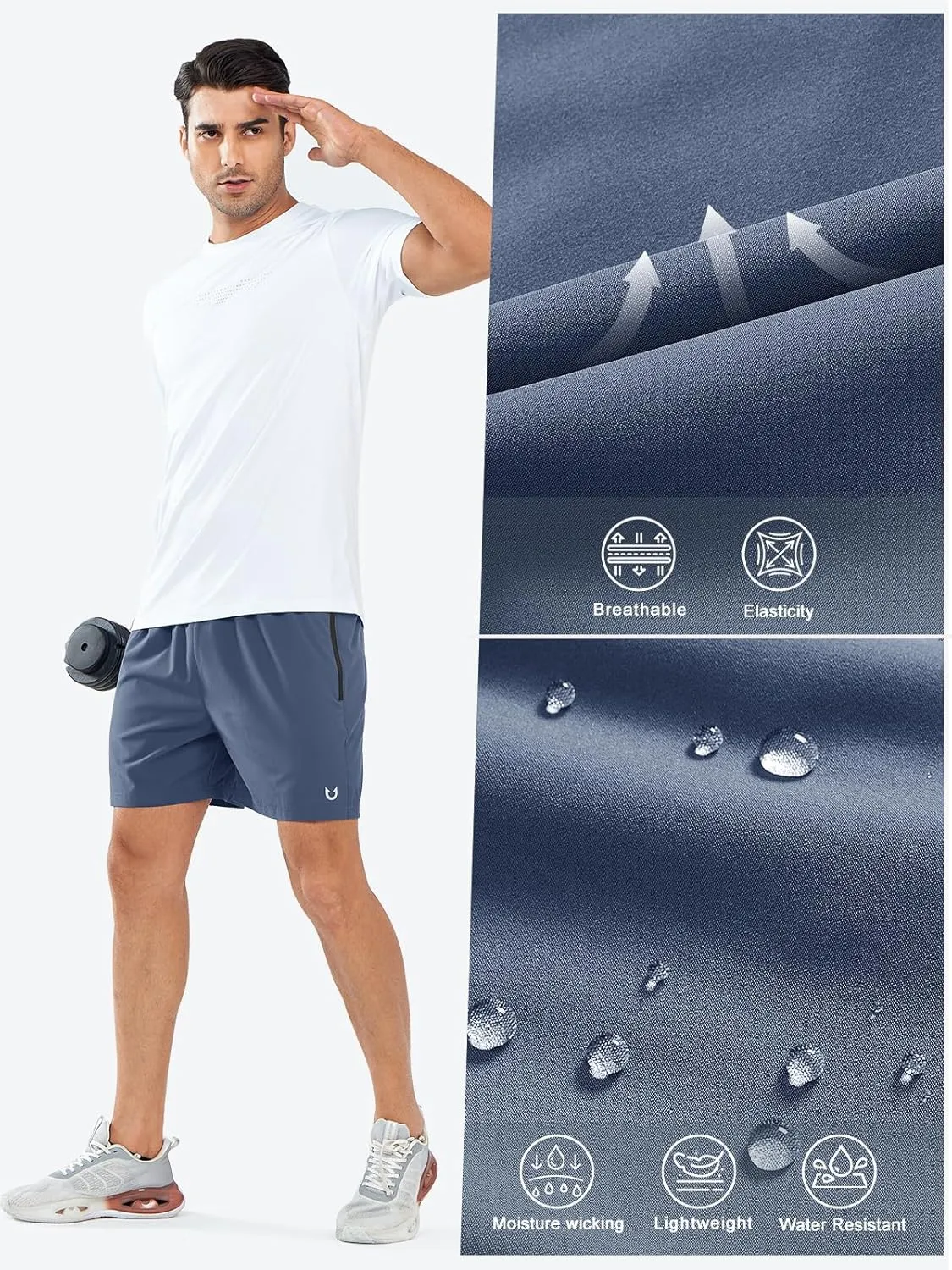 NORTHYARD Men's Athletic Running Shorts Quick Dry Workout Shorts Lightweight Sports Gym Basketball 7"/ 9"/ 5" Hiking Tennis