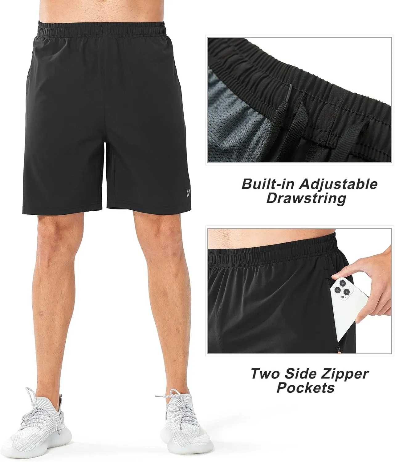 NORTHYARD Men's Athletic Running Shorts Quick Dry Workout Shorts Lightweight Sports Gym Basketball 7"/ 9"/ 5" Hiking Tennis