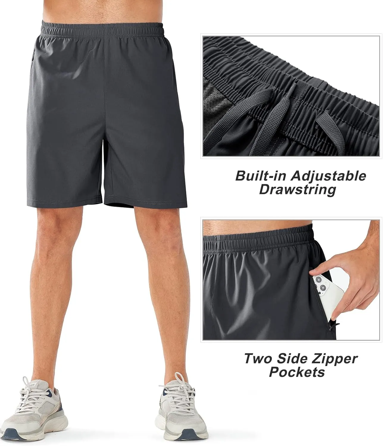 NORTHYARD Men's Athletic Running Shorts Quick Dry Workout Shorts Lightweight Sports Gym Basketball 7"/ 9"/ 5" Hiking Tennis