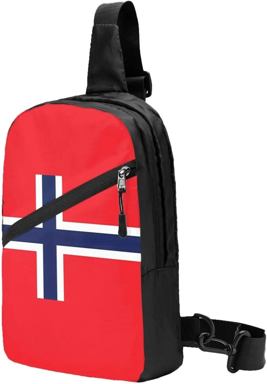 Norway Norwegian Flag Crossbody Bag Portable Sling Bags Foldable Chest Daypack Reusable Sports Shoulder Backpack Diagonally Casual Rucksack Travel Bag