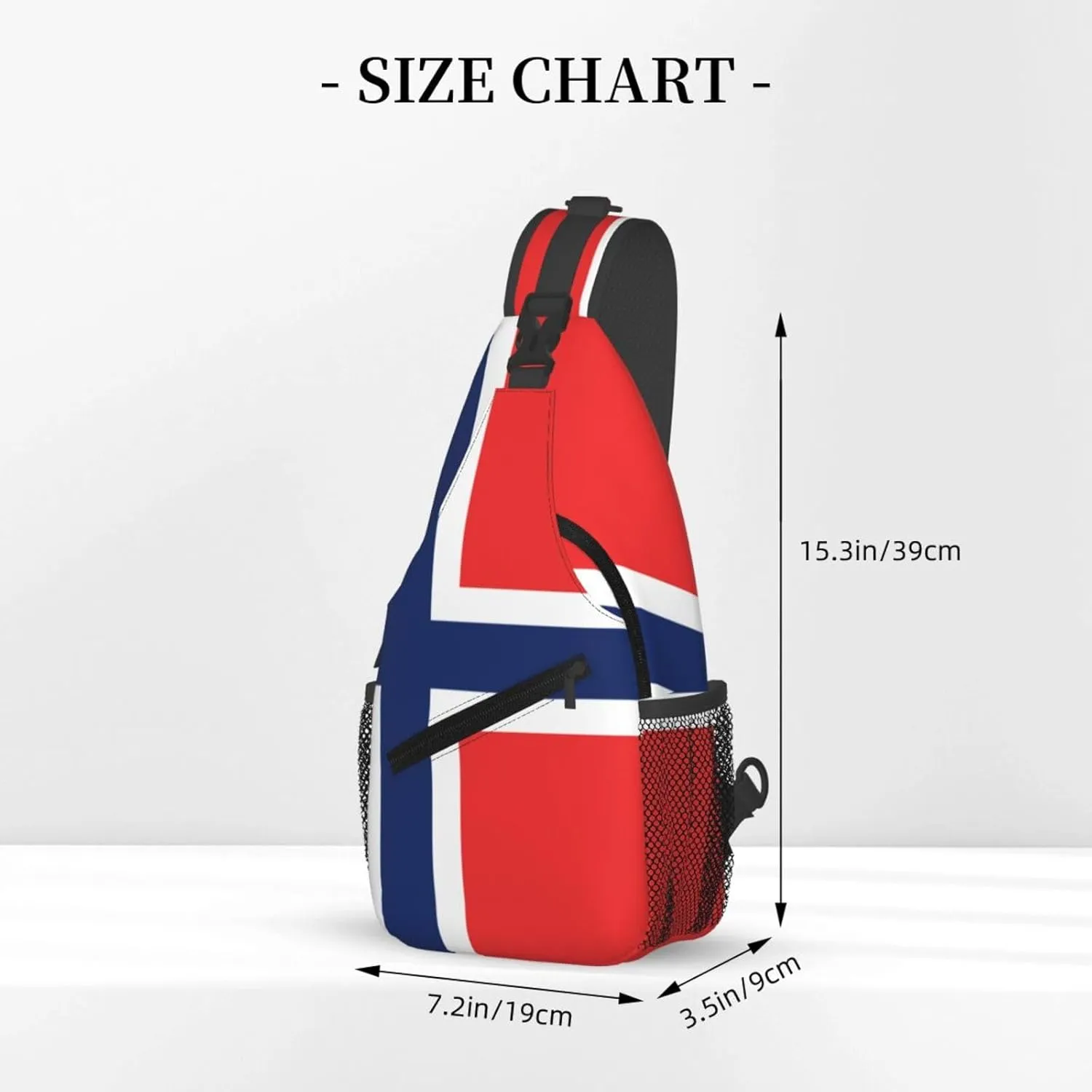 Norwegian Flag Print Lightweight Sling Small Shoulder Bag - Chic Cross Chest Bag With Adjustable Strap