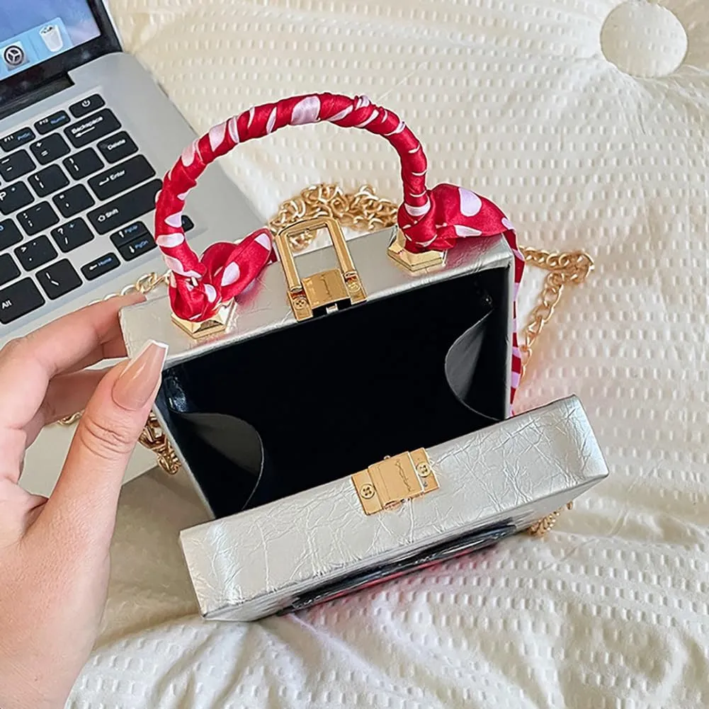 Novelty Unique 3D Lady Face Box Shaped Handbag, PU Leather Top Handle Shoulder Bag, Funky Fashion Crossbody Satchel Purse