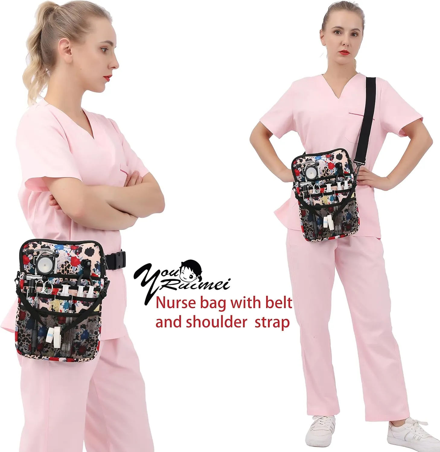 Nurse fanny pack Nurse Fanny Pack for Work Kit Practical Waist Bag for Nurses Fanny Pack for Basics Nurse Utility Belt Organizer Bag (YR-HS-KB-BaoWen)