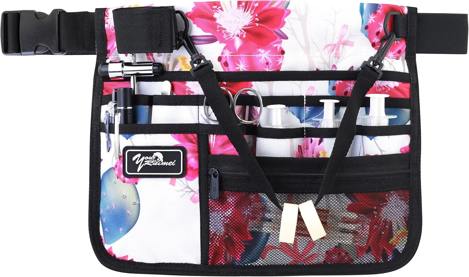 Nurse fanny pack,Fanny Pack for Basics Nurse, Nurse Belt Organizer Pouch, Nurse Fanny Pack for Work,Kit Practical Waist Bag for Nurses (YRHS-B-HUA-WAI), Large