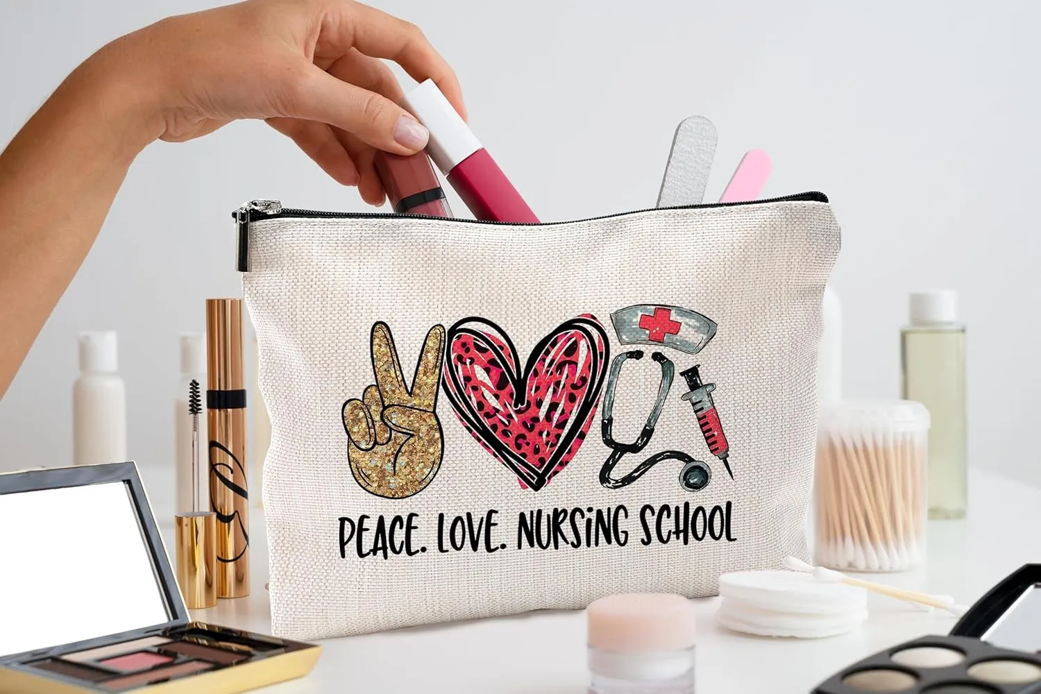 Nurse Gifts for Women: Nurses' Makeup Bags With Zipper